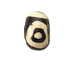 African (Kenya) Batiked Bone Circles Large Rondelle Bead 12-15x20-25mm