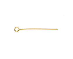 Gold (plated) Eye Pin 1", 21 gauge