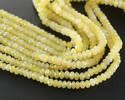 Celadon Agate Faceted Rondelle 2x4mm