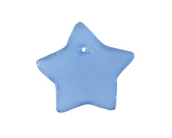 Aquamarine Java Recycled Glass Star Focal 19-23mm