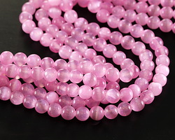 Pink Selenite Round 6mm