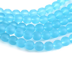 Turquoise Bay Beach-Style Glass Round 10mm