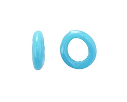 African Recycled Glass Robin's Egg Blue Dogon Mini Ring 10-14mm