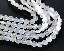Blue Moonstone (A) Flat Coin 6mm
