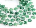 Green Strawberry Quartz Faceted Quatrefoil 10mm