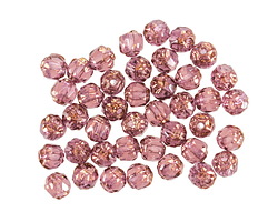 Czech Glass Bronzed Amethyst Lantern 4mm