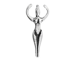 Mykonos Antique Silver (plated) Goddess Focal 22x51mm