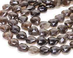 Smoky Quartz Microfaceted Heart 13-14mm