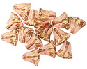 Czech Glass Rosaline w/ Gold Wash Tulip 9mm