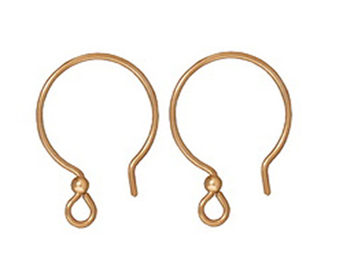 TierraCast Gold Filled Earwire Loop w/ 2.5mm Bead