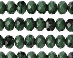 Czech Glass Emerald Isle Fire Polished Rondelle 6x8mm