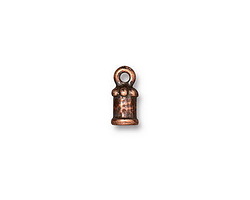 TierraCast Antique Copper (plated) Palace 2mm Cord End 11x5mm