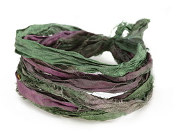 Eucalyptus 100% Silk Sari Ribbon
