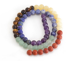 Matte Chakra Mix (Amethyst, Lapis, Brazil Sodalite, Green Aventurine, Tiger Eye, Yellow Calcite, Red Jasper) Round 6mm