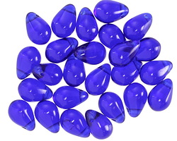 Czech Glass Sapphire Teardrop 6x9mm