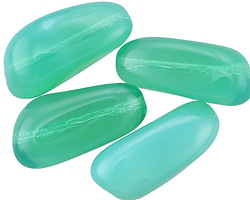 Czech Glass Turquoise Opal (Mix) Nugget 33x19mm