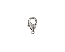 Antique Silver (plated) Lobster Clasp 12x7mm (50 pieces)