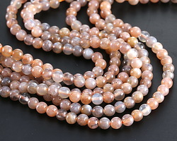 Gray Multi Moonstone Round 4mm