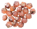 Czech Glass Desert Rose Opal w/ Copper Rainbow Finish English Cut Bead 8mm