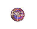 Czech Glass Electric Purple w/ Silver Dragonfly Button 18mm