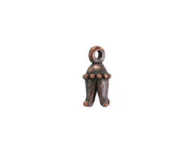 Mykonos Antique Copper (plated) Fluted Cord End 16x8mm