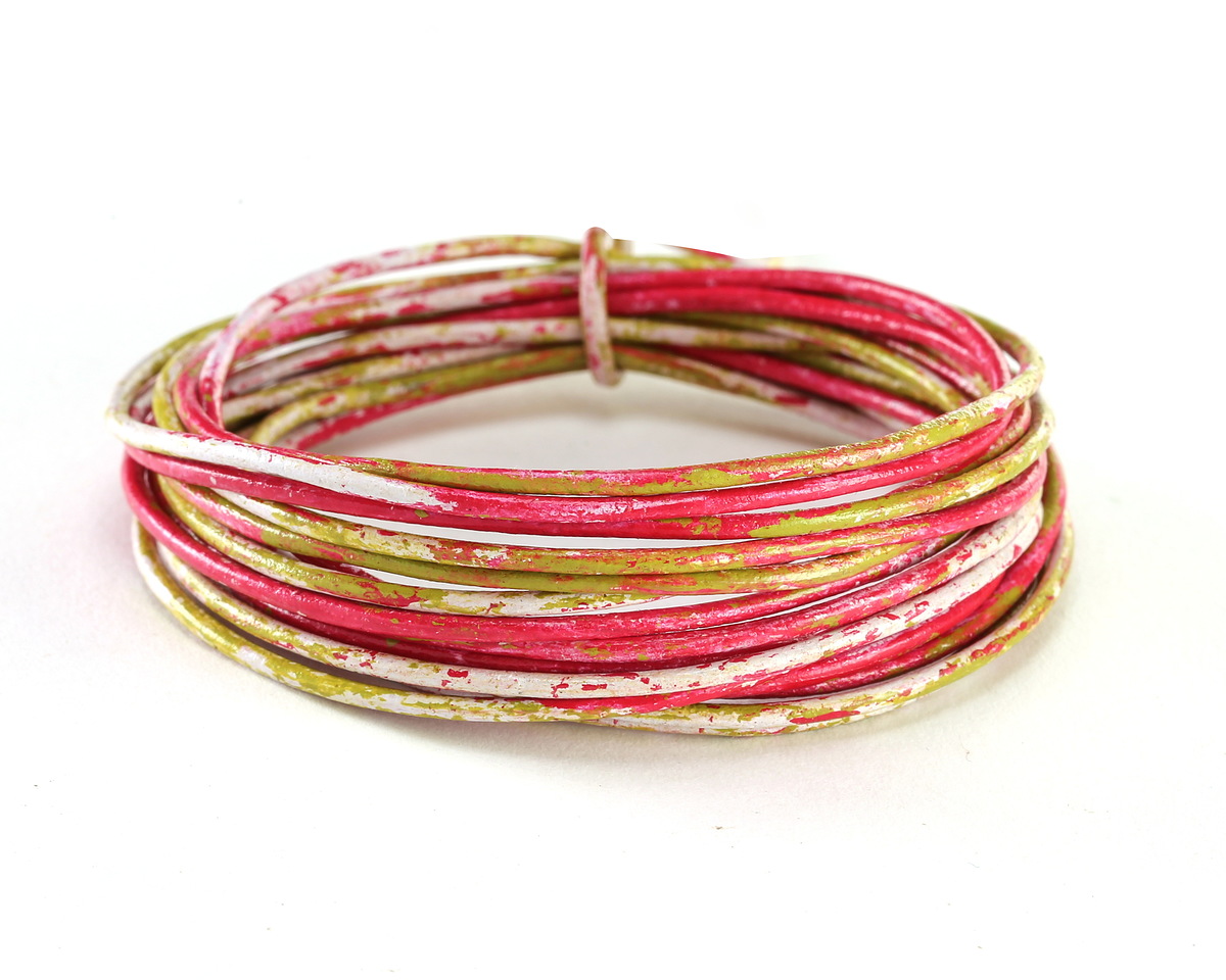 Blossom Mist Round Leather Cord 1.5mm