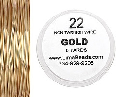 Parawire Non-Tarnish Gold 22 gauge, 8 yards