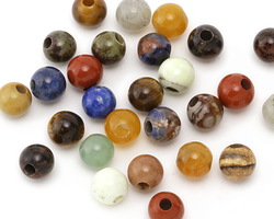 Multi Gemstone Round (Large Hole) 8mm
