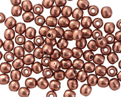 Czech Glass ColorTrends: Sueded Gold Ash Rose Round 3mm