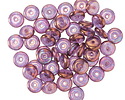 Czech Glass Purple w/ Mother of Pearl Finish Spacer 2x6mm
