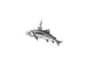 Nina Designs Sterling Silver Trout Charm 20x11mm