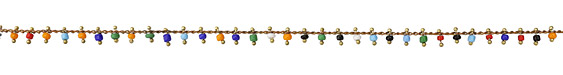 Zola Elements Multi Color Seed Bead Drops Brass Chain