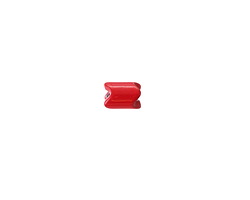 Garnet Red Enamel Chevron Tube Bead 6x5mm