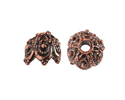 Mykonos Antique Copper (plated) Beaded Chandelier Bead Cap 11x14mm