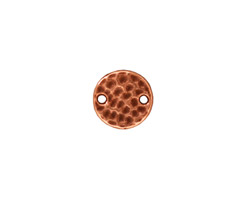 TierraCast Antique Copper (plated) Hammertone Round Link 11mm