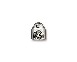 TierraCast Antique Silver (plated) Blossom Crimp End Cap 10x9mm