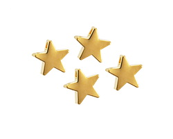 Gold (plated) Star Focal Bead 6mm (20 pieces)