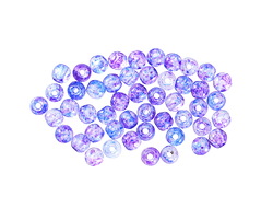 Czech Glass Dual Coated Purple & Blue Round Druk 3mm