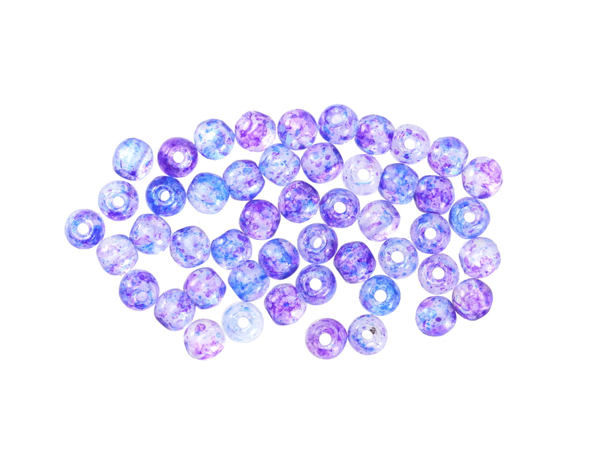 Czech Glass Dual Coated Purple & Blue Round Druk 3mm