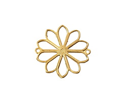 Vintaj Solid Brass Daisy Connector 20mm