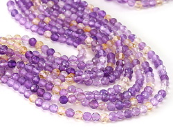 Ametrine (AA) Microfaceted Round 3mm