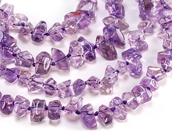 Amethyst Simple Cut Side Drilled Nugget 8x12-13mm