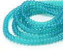 Capri Blue Opal Glass Rondelle 5x8mm