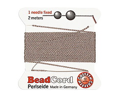 Grey Griffin Silk Beading Cord Size 8 (0.8mm), 2 meters