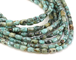 African Turquoise Rice 6x4mm