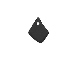 Jet Beach-Style Glass Small Freeform Drop 6-12x11-15mm