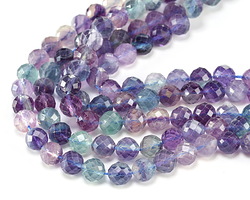 Rainbow Fluorite (A) Microfaceted Round 8mm