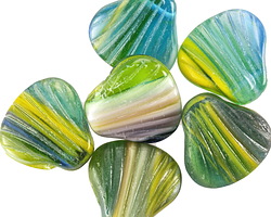Czech Glass Beach Glass Scallop Shell 15mm