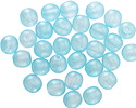 Czech Glass Matte Luster Metallic Sky Blue Round Druk 6mm