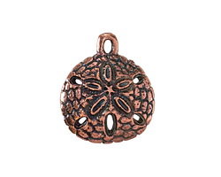 Mykonos Antique Copper (plated) Sand Dollar Focal 20mm